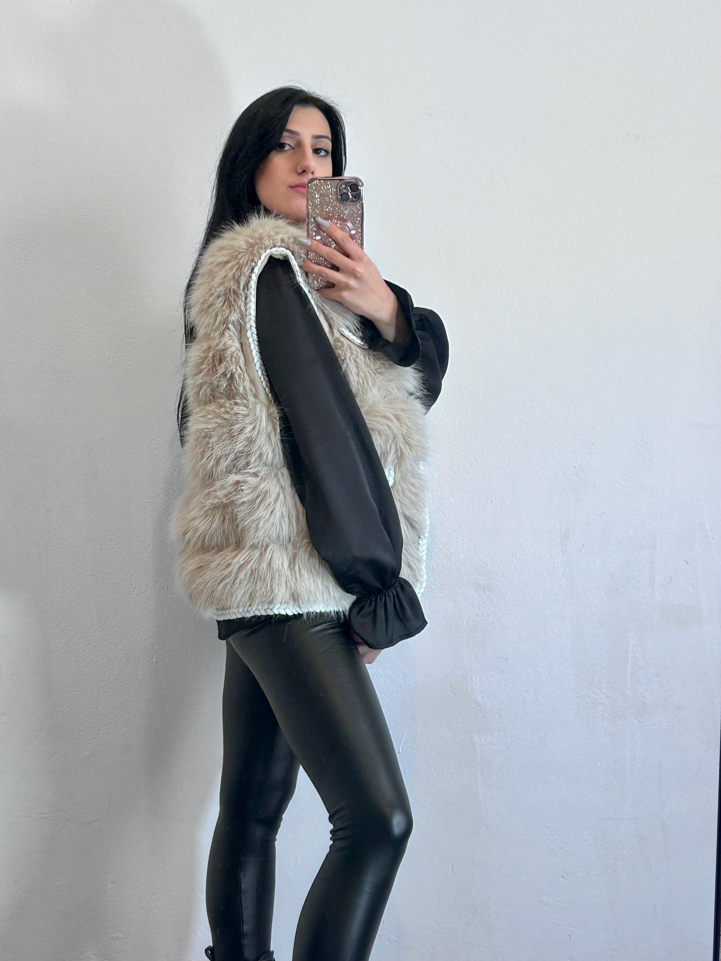 Gilet in eco-pelliccia