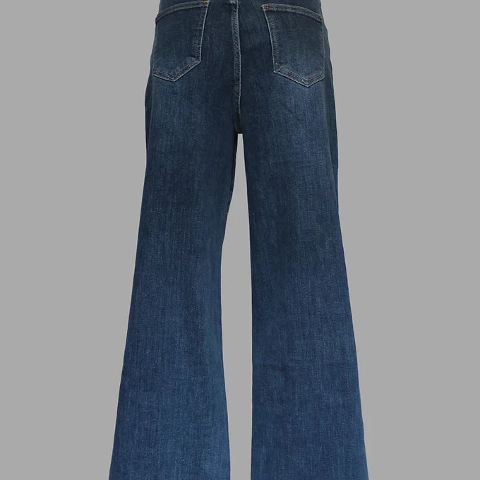 Jeans a portafoglio con gamba a palazzo