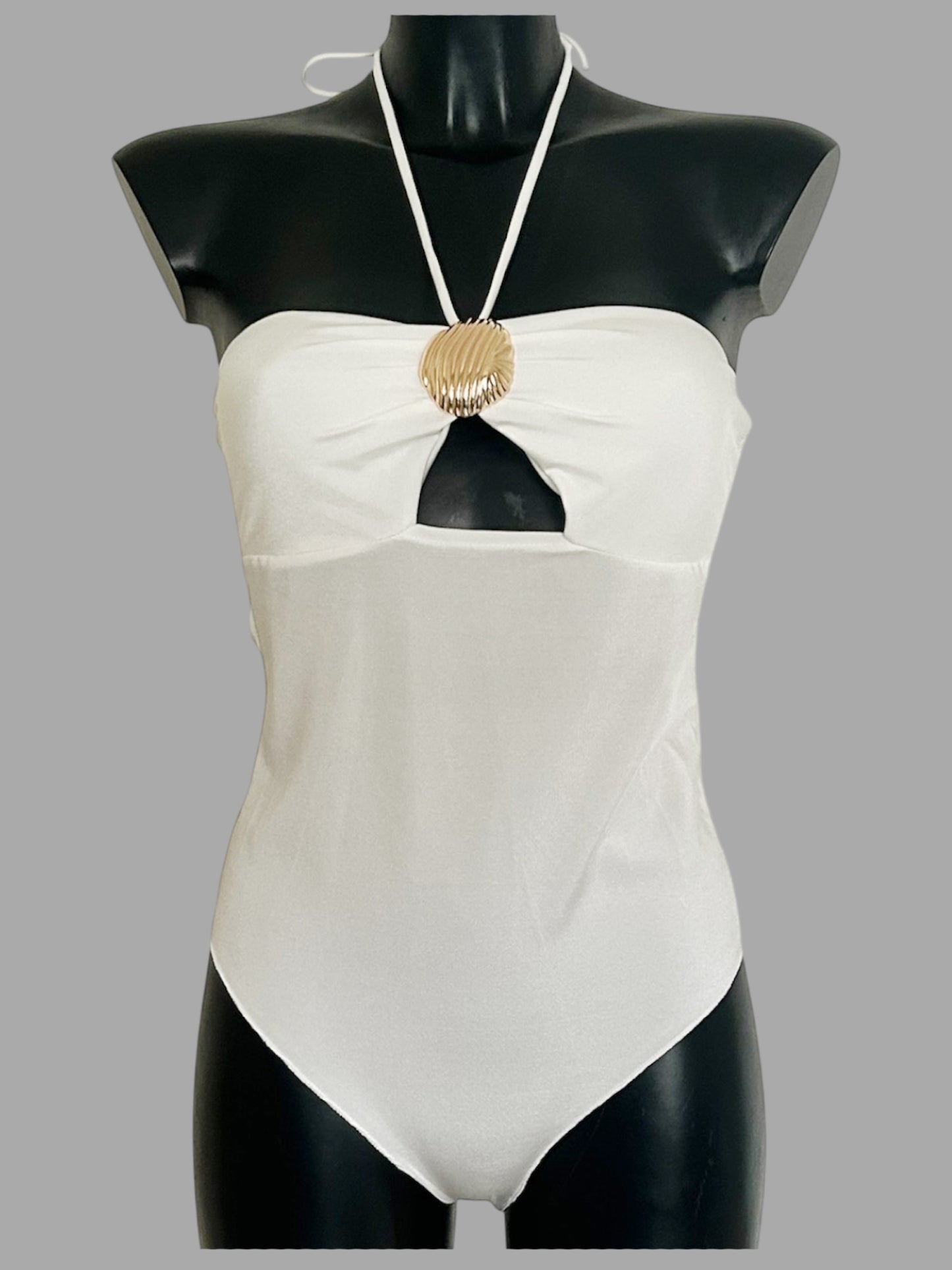 Body con gioiello a conchiglia
