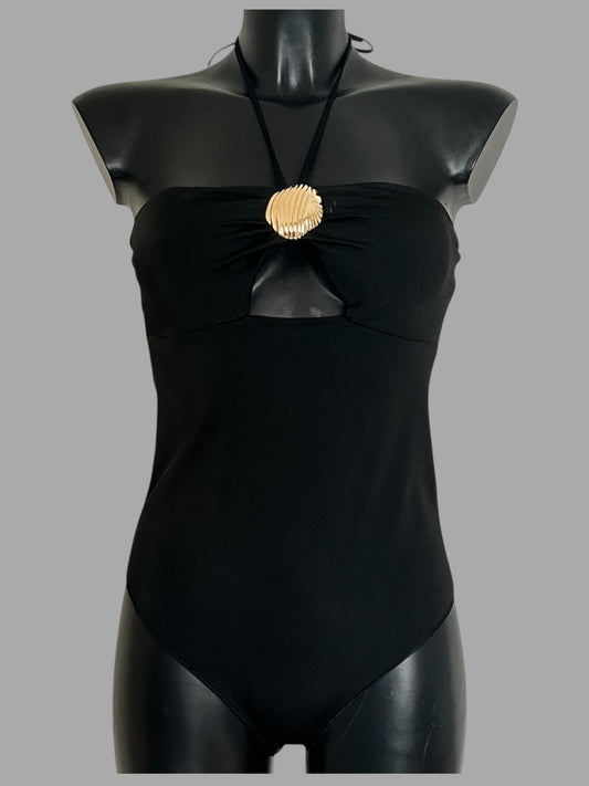 Body con gioiello a conchiglia