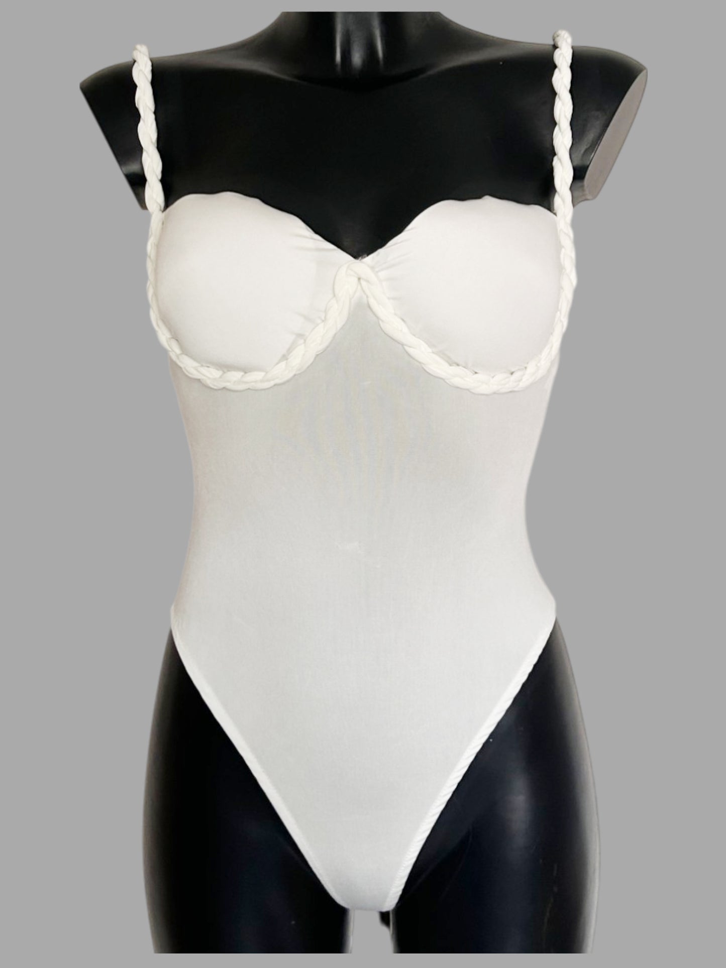 Body con spalline intrecciate