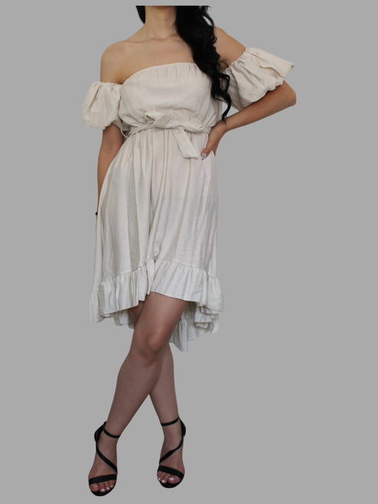 Abito romantico con maniche a palloncino