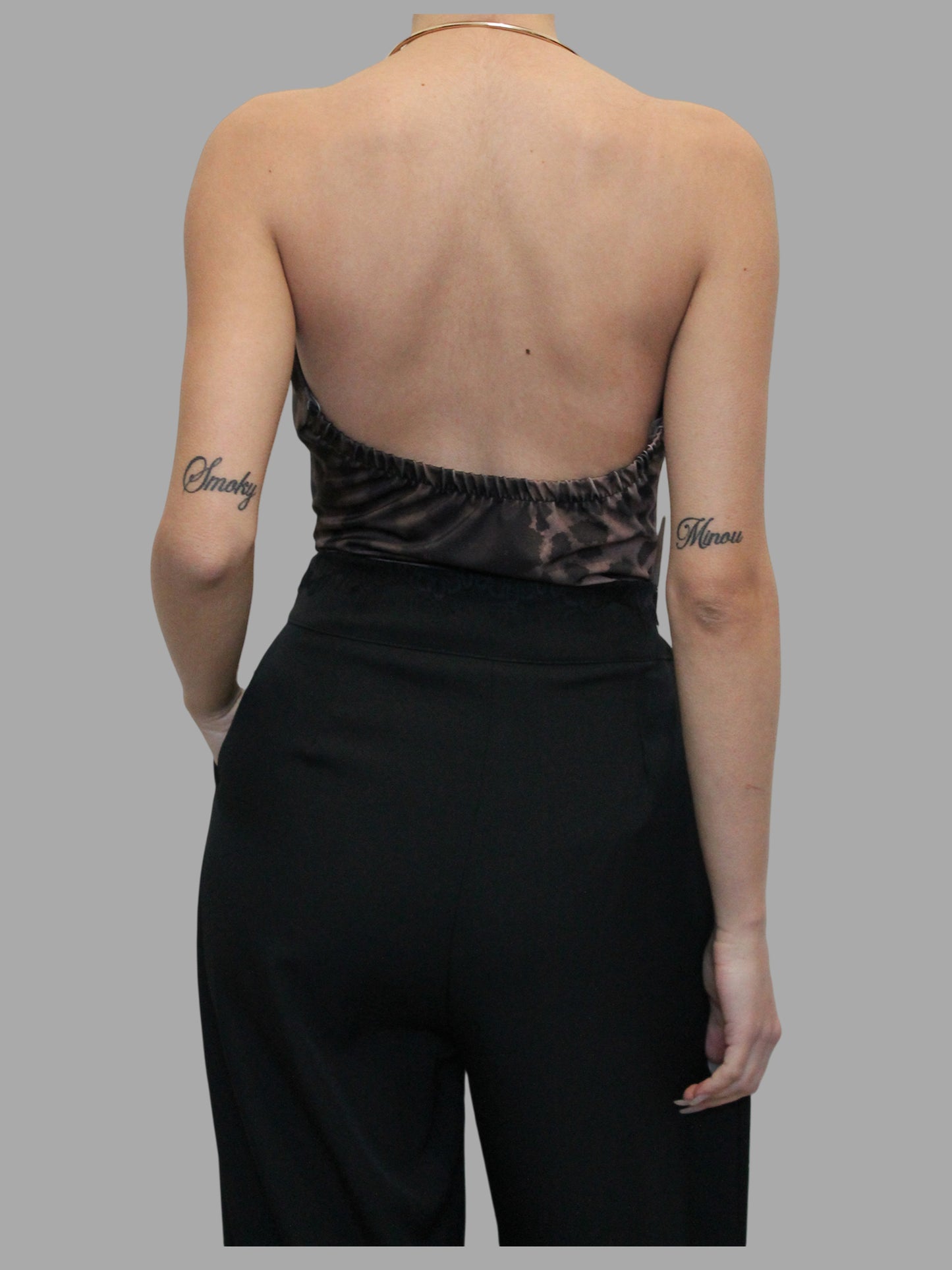 Body animalier con collana