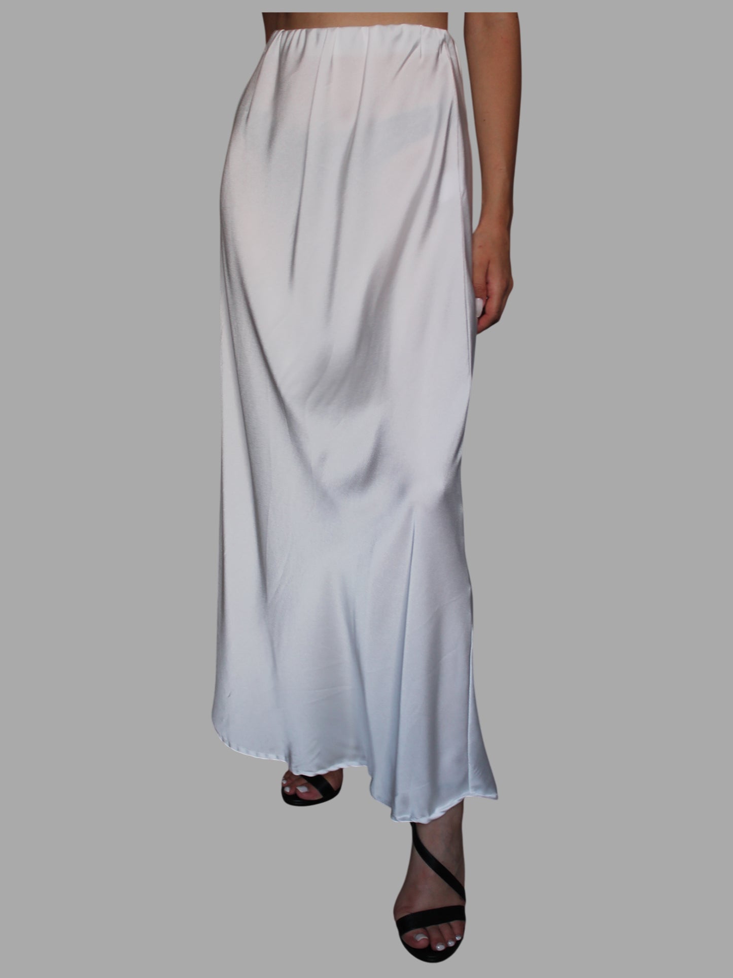 Gonna lunga elegante effetto satin