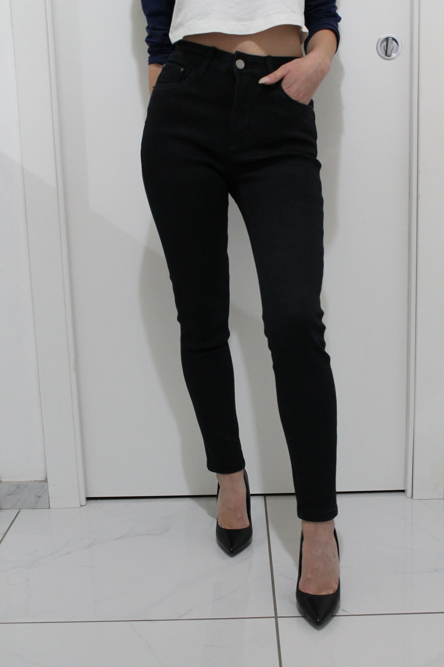 Jeans skinny felpati 2 varianti