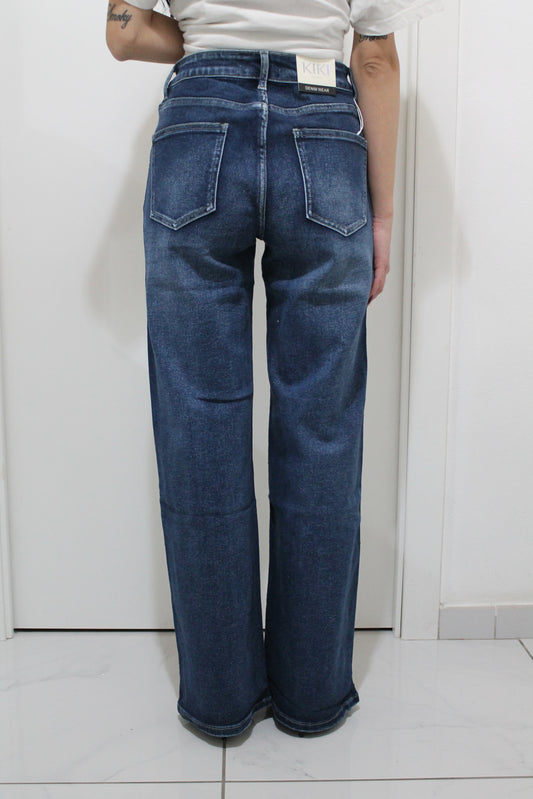 Jeans Palazzo Denim – Strass sul davanti