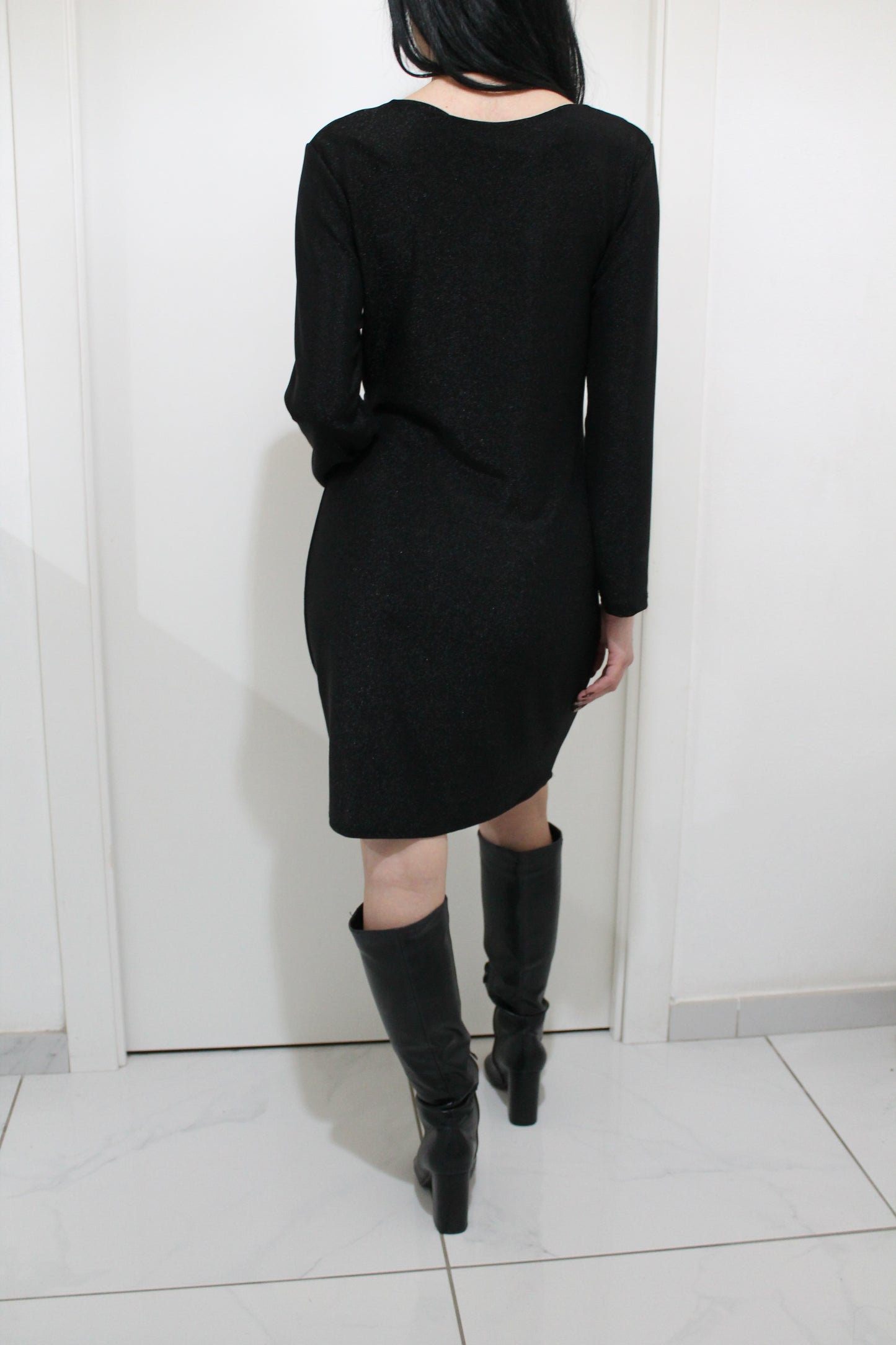 Abito laminato con gioiello laterale- 3 colorazione