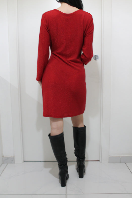 Abito laminato con gioiello laterale- 3 colorazione