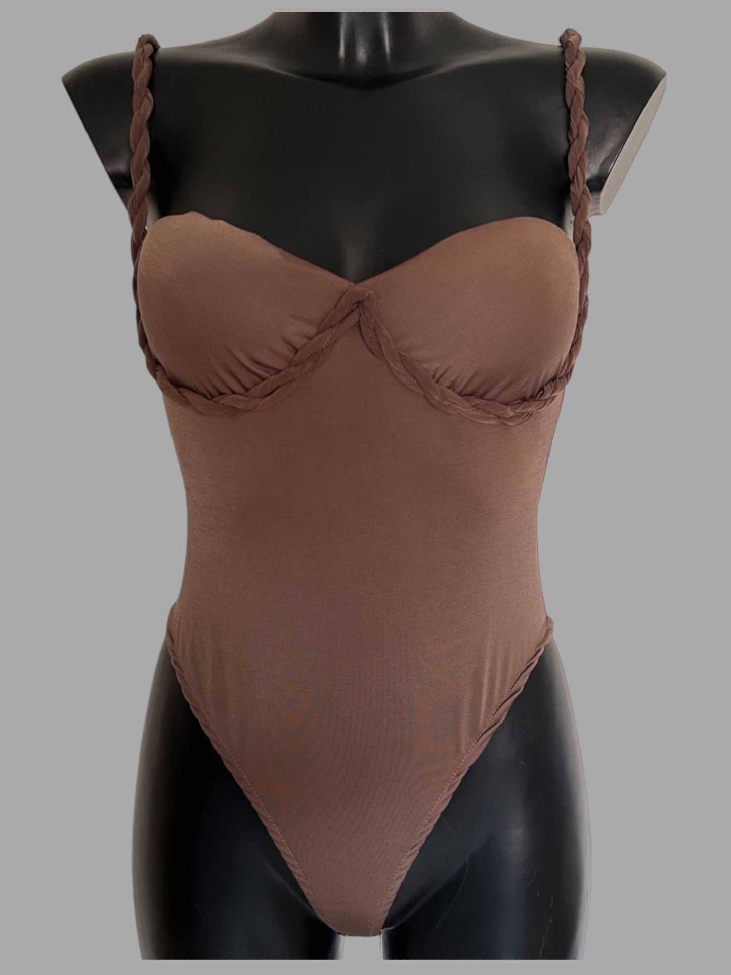 Body con spalline intrecciate