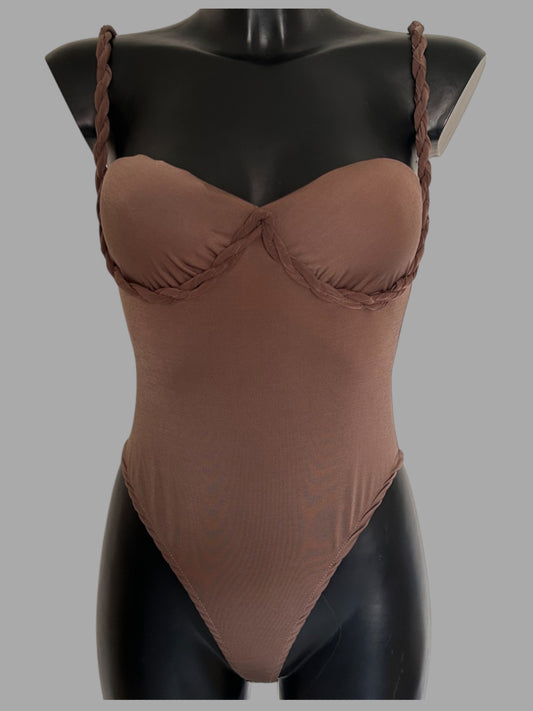 Body con spalline intrecciate