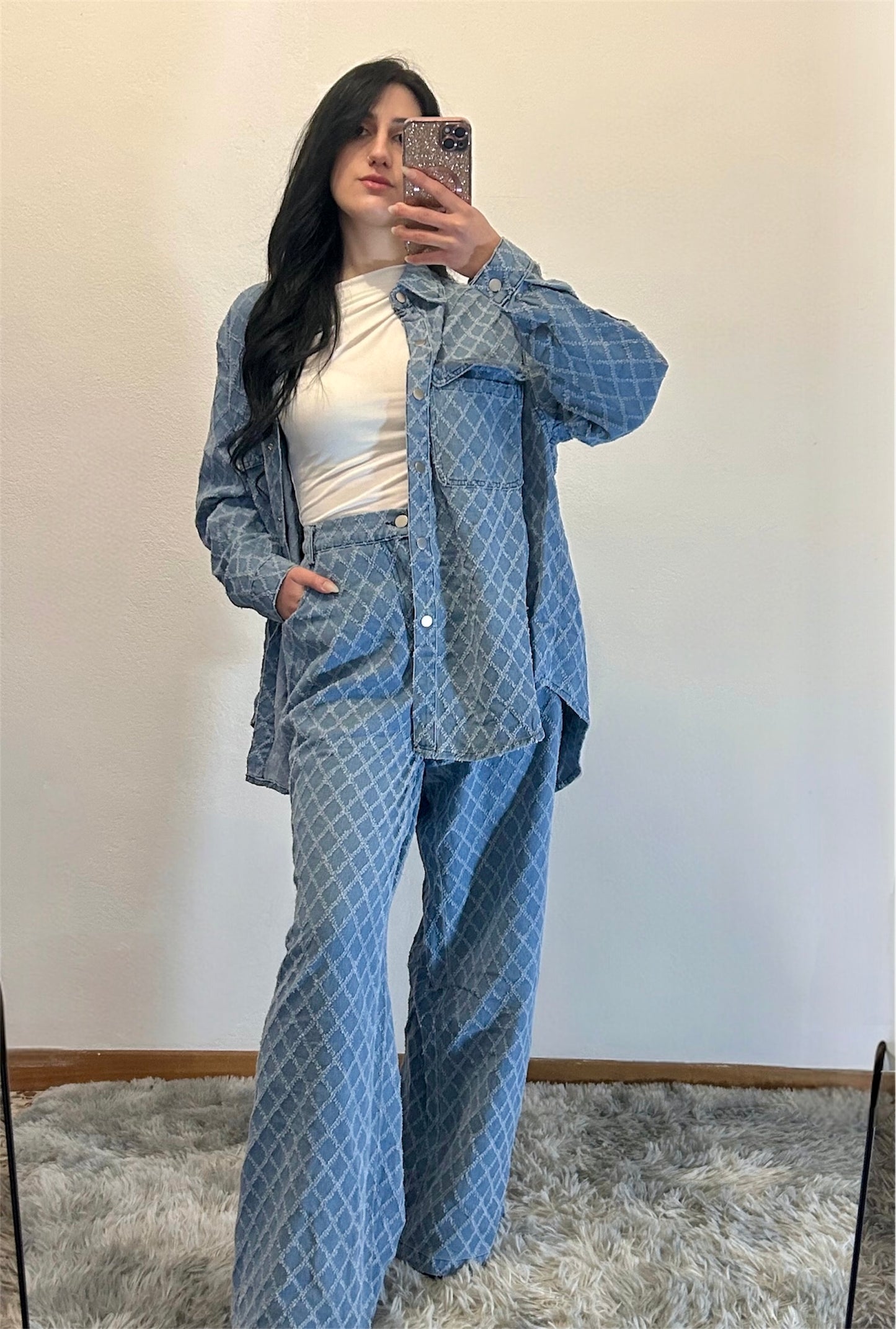 Coordinato Denim Over – Giacca Camicia & Pantalone