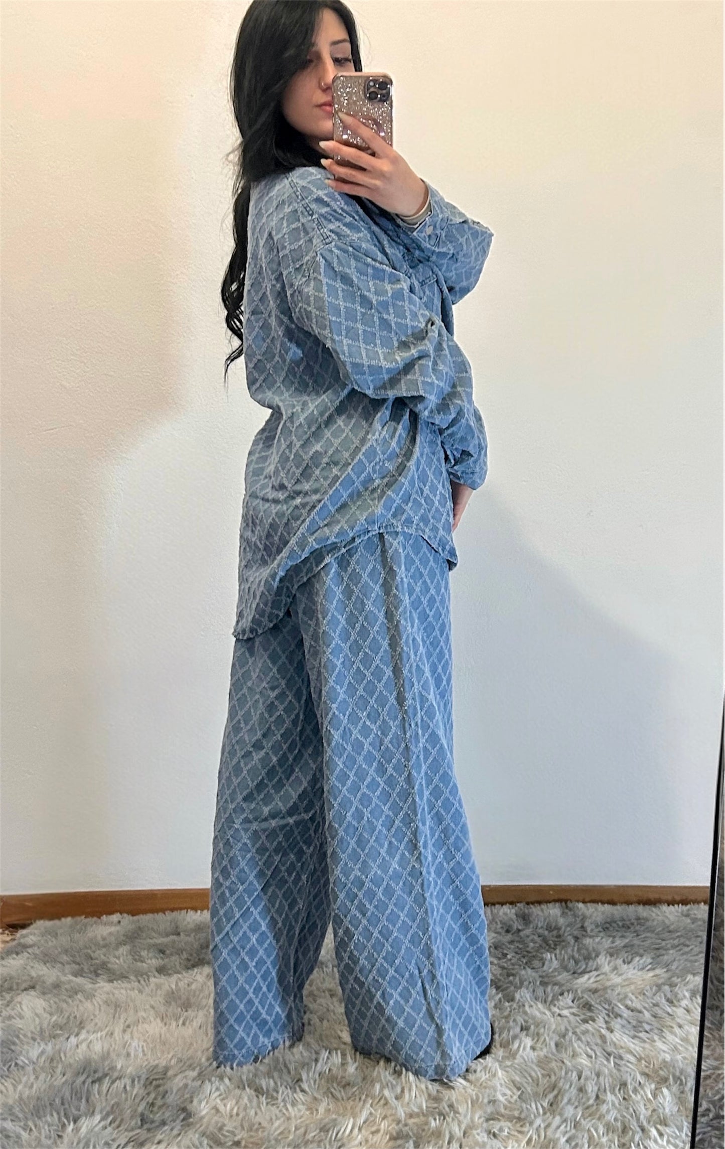Coordinato Denim Over – Giacca Camicia & Pantalone