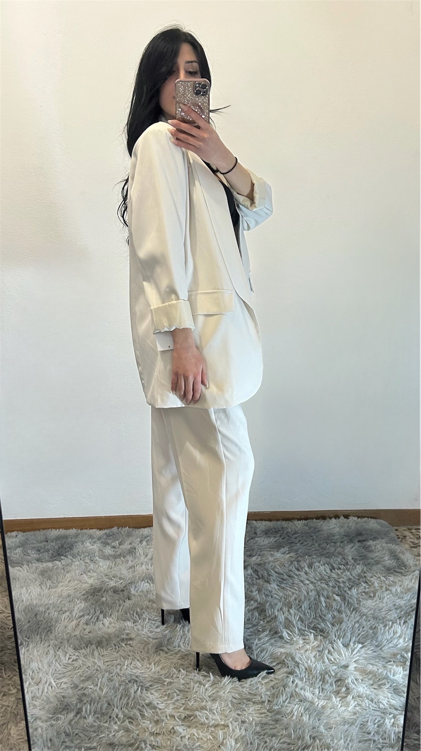 Completo giacca e pantalone con bottoni dorati