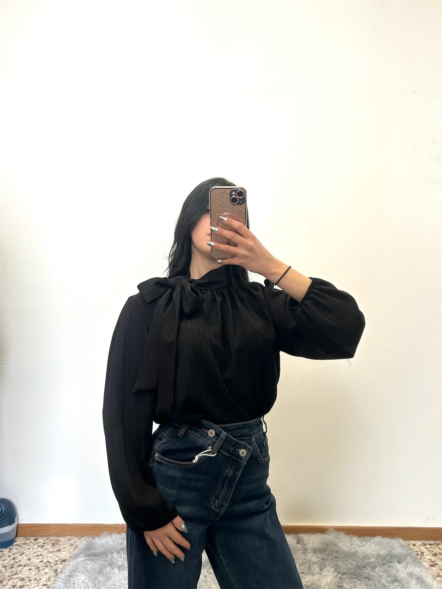 Camicia Elegante con Fiocco Maxi