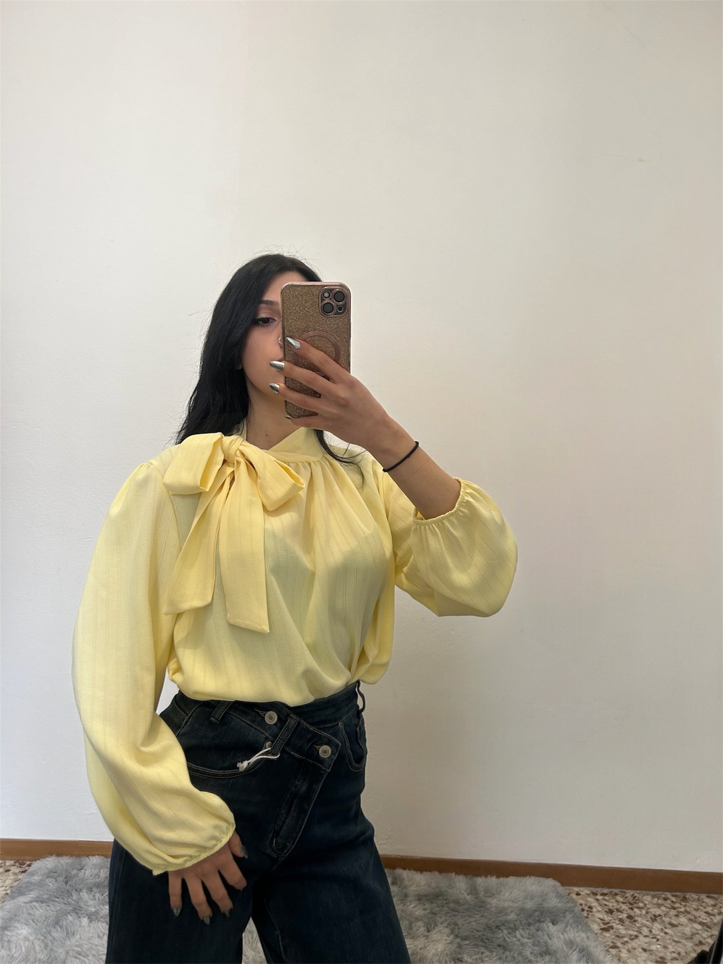 Camicia Elegante con Fiocco Maxi