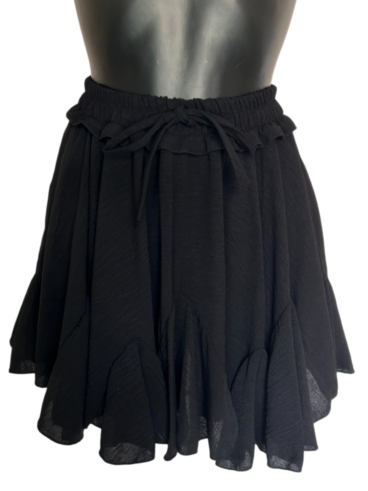 Gonna-pantaloncino con balze