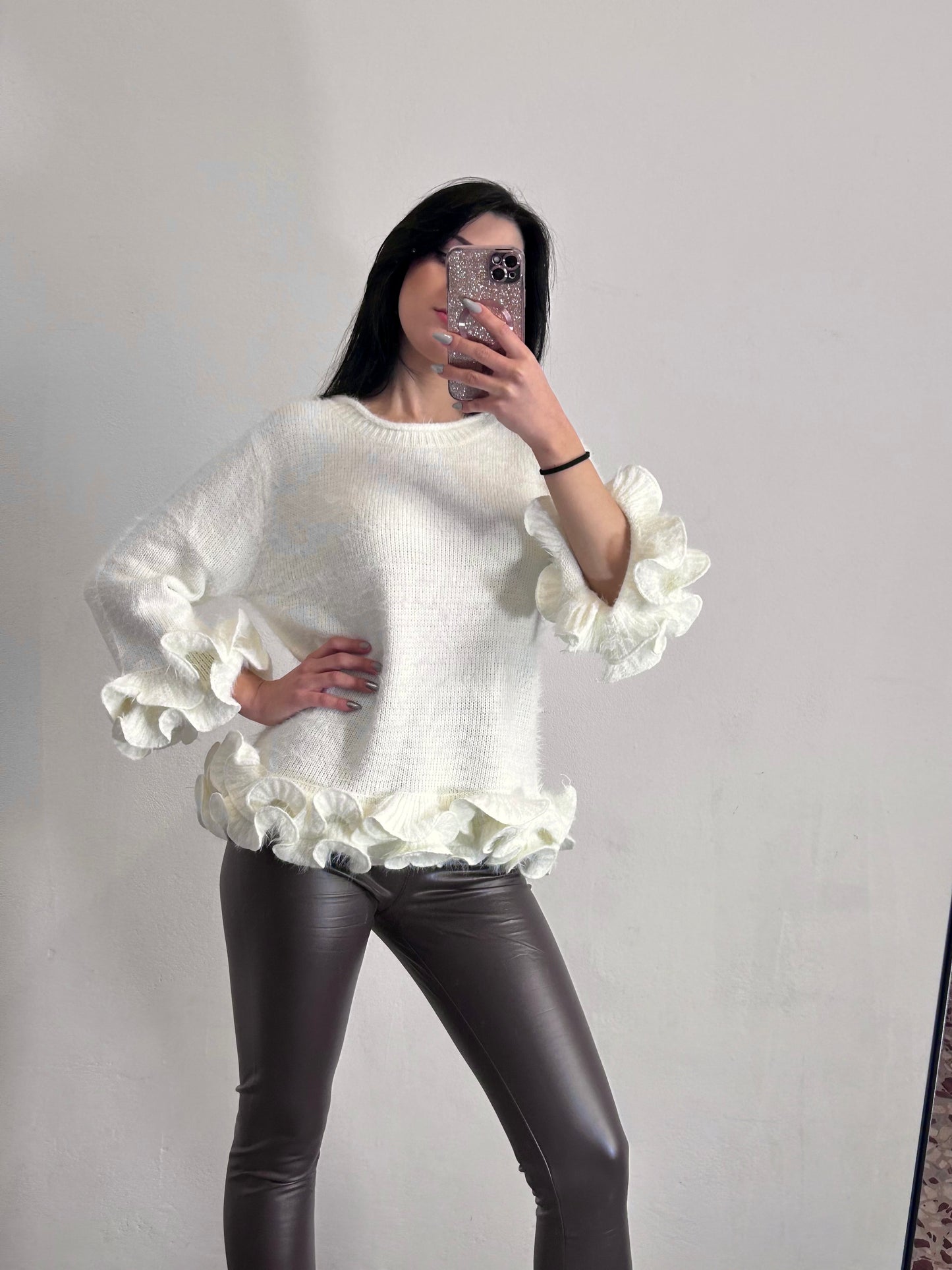 Maglione ''soft princess'' con balze