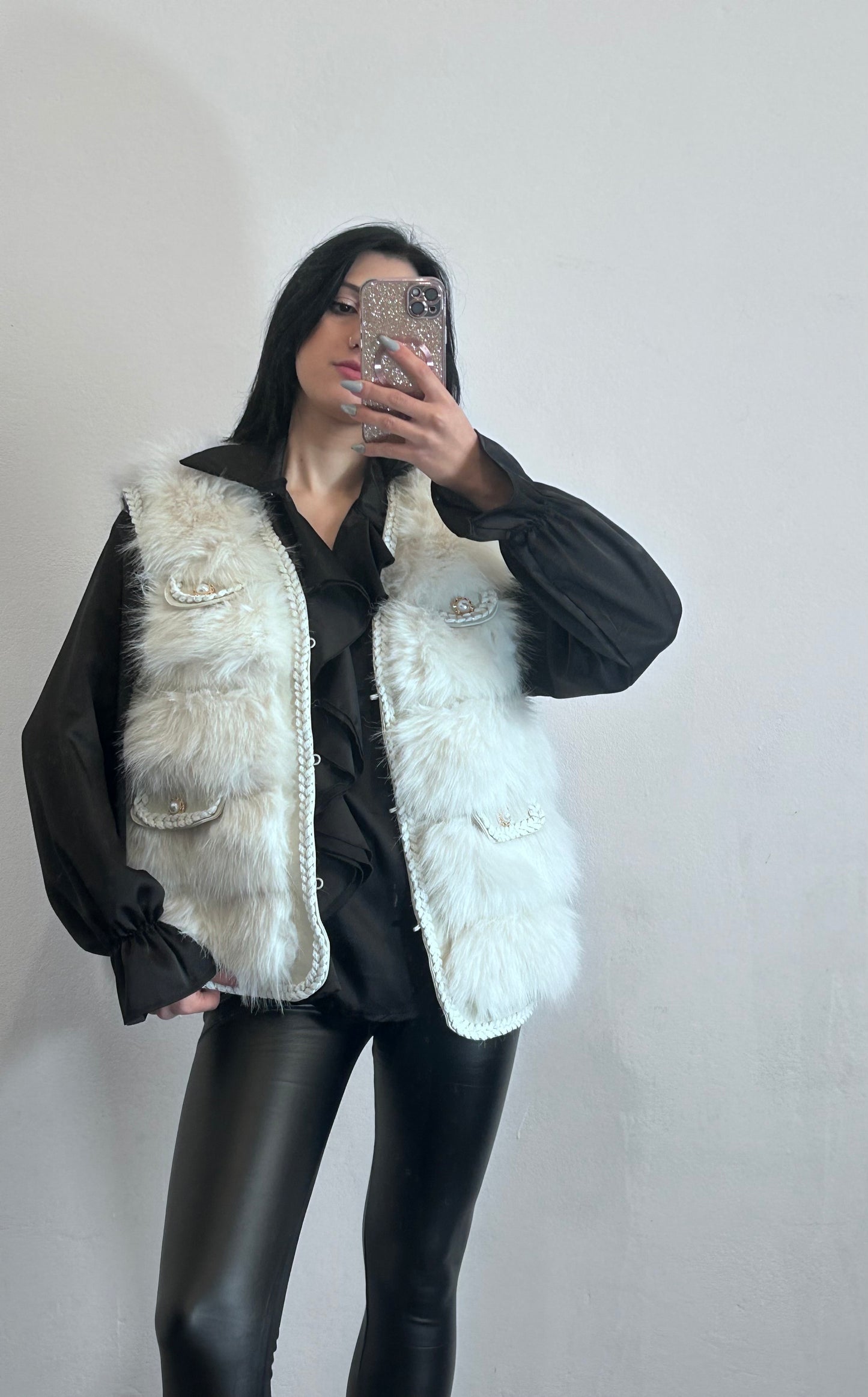 Gilet in eco-pelliccia