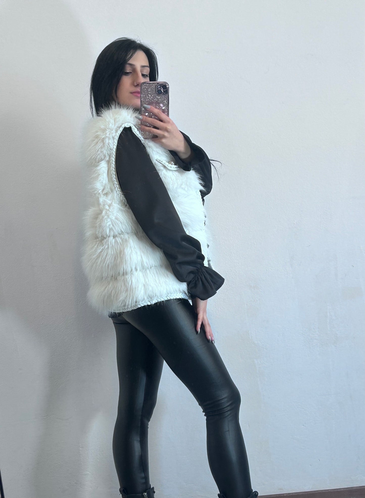 Gilet in eco-pelliccia