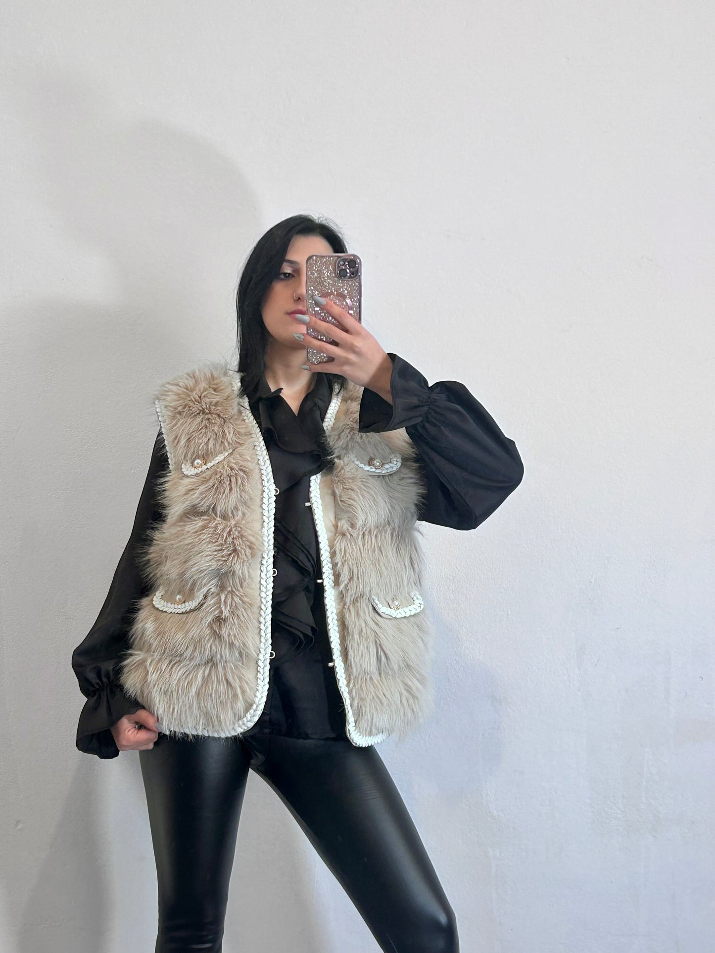Gilet in eco-pelliccia