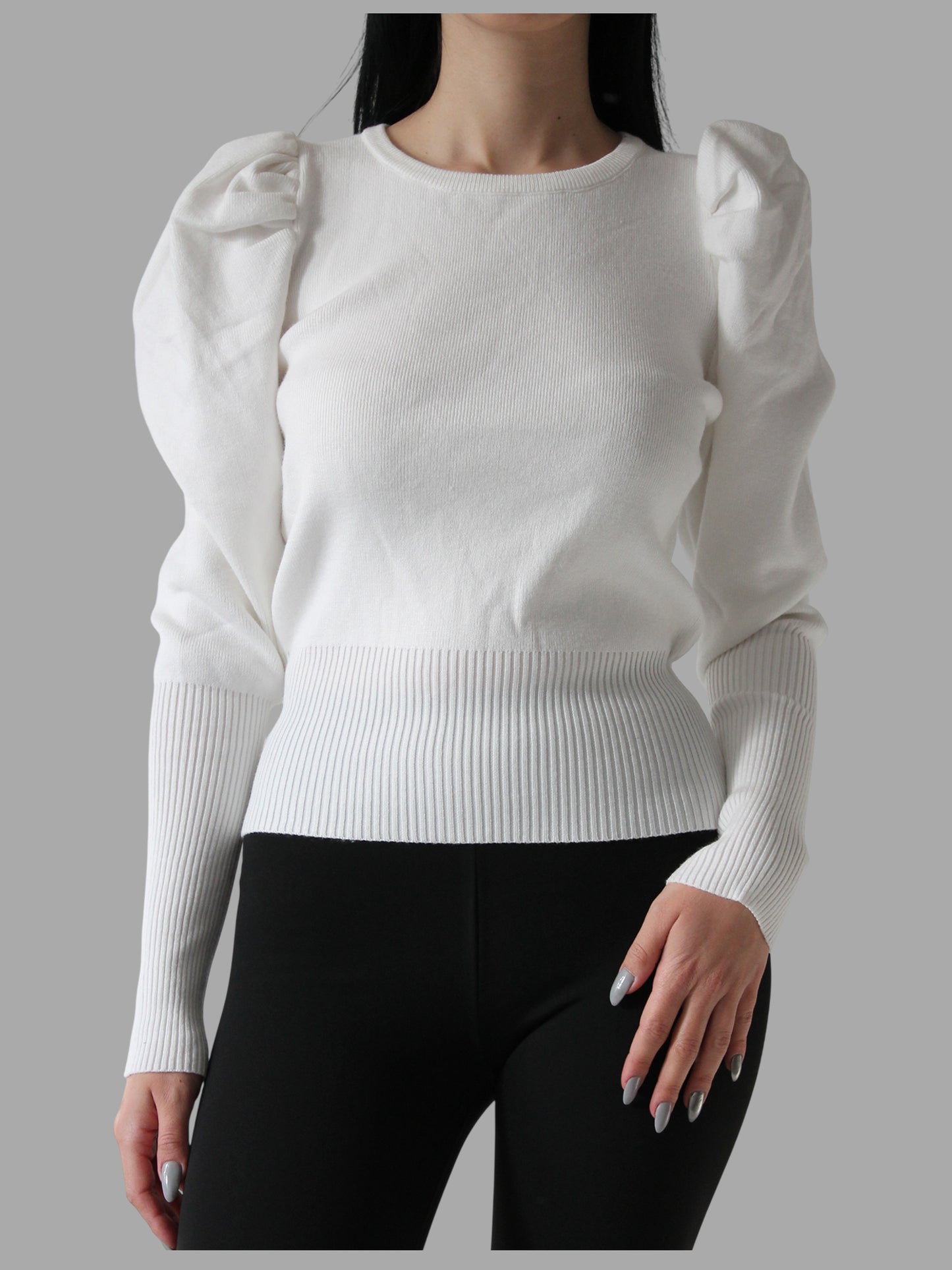 Maglione con spalle a palloncino
