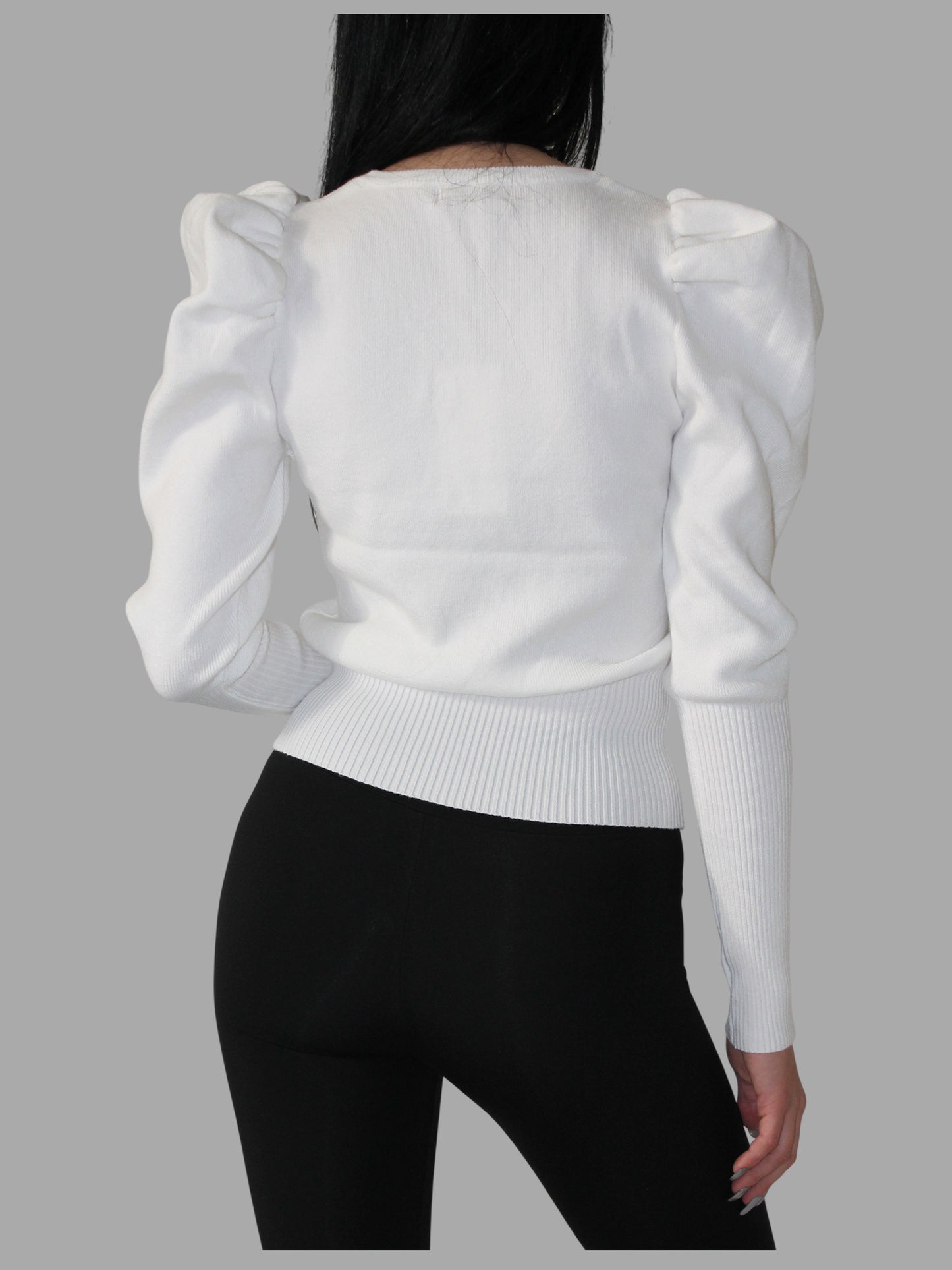Maglione con spalle a palloncino