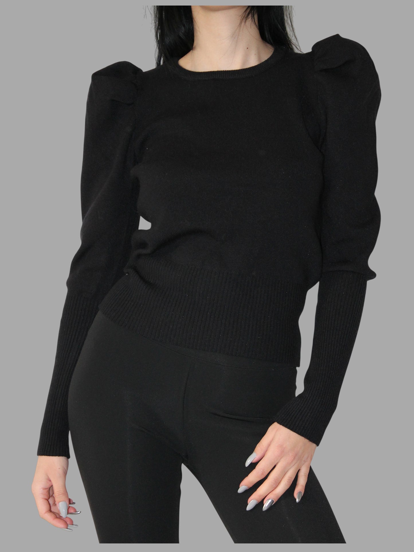 Maglione con spalle a palloncino