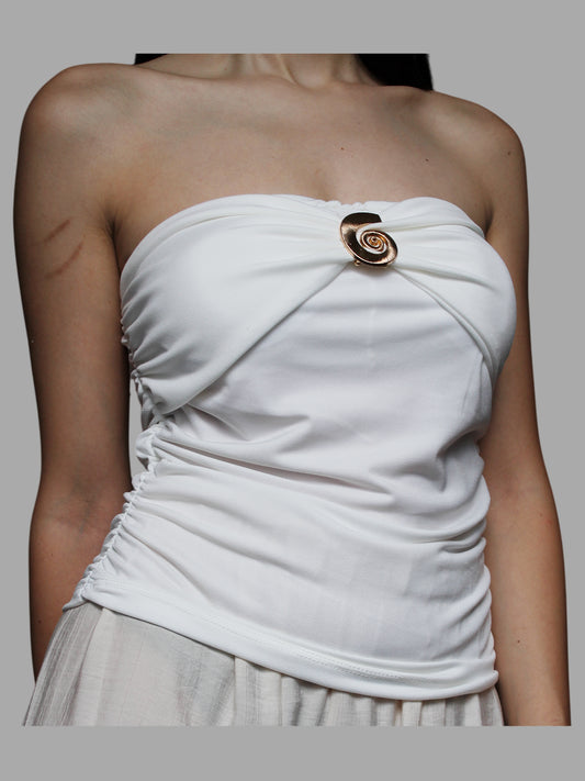 Top con dettaglio conchiglia 3 colorazioni