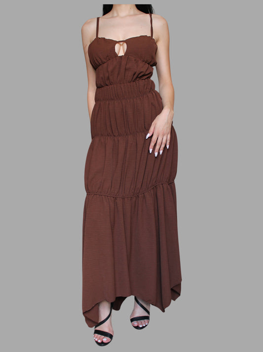 Maxi dress con intreccio sulla schiena