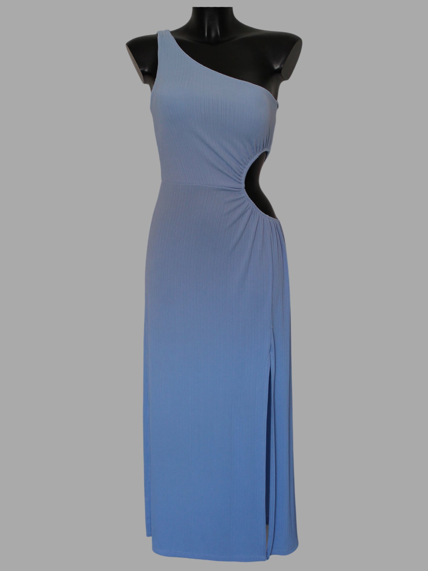 Abito lungo monospalla e cut-out